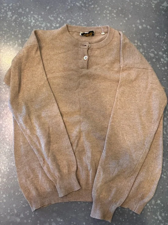 Giorgio Armani Camel Cashmere Button Cardigan - Picture 2 of 3